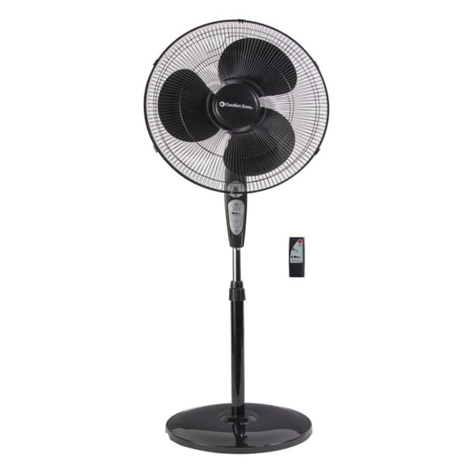 EZ CHILL 01285 18" 3-SPEED OSCILLATING PEDESTAL FAN WITH REMOTE