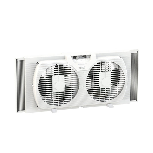 EZ Chill 01282 9" 2-SPEED TWIN WINDOW FAN WITH MANUAL REVERSIBLE AIRFLOW CONTROL