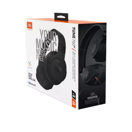 JBL Lightweight, Foldable Over-Ear Wireless Headphones with Active Noise Cancellation - Black