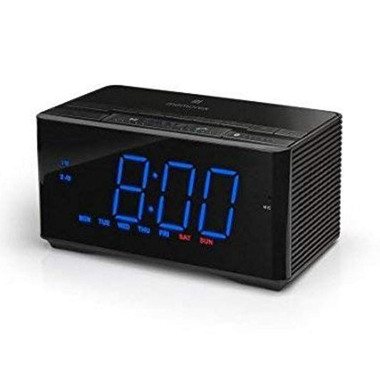 Memorex 1.8-inch Atomic Clock with Bluetooth, Digital FM Radio, USB Charging Port InteliSet NFC MC5550