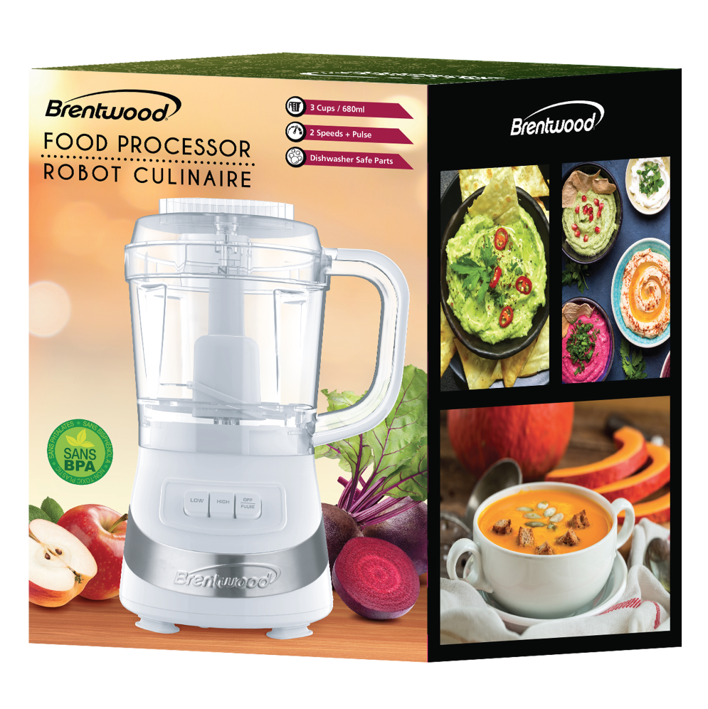 Brentwood FP-549  3 Cup Food Processor