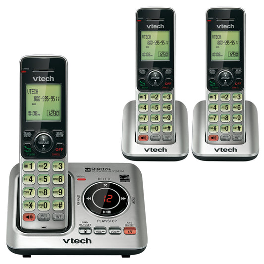 VTECH DECT6.0 3-Handset Caller ID Cordless Speakerphone with Digital Answerer CS6629-3