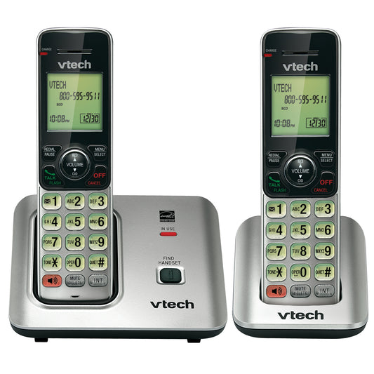 VTECH DECT6.0 2-Handset Caller ID Cordless Speakerphone CS6619-2