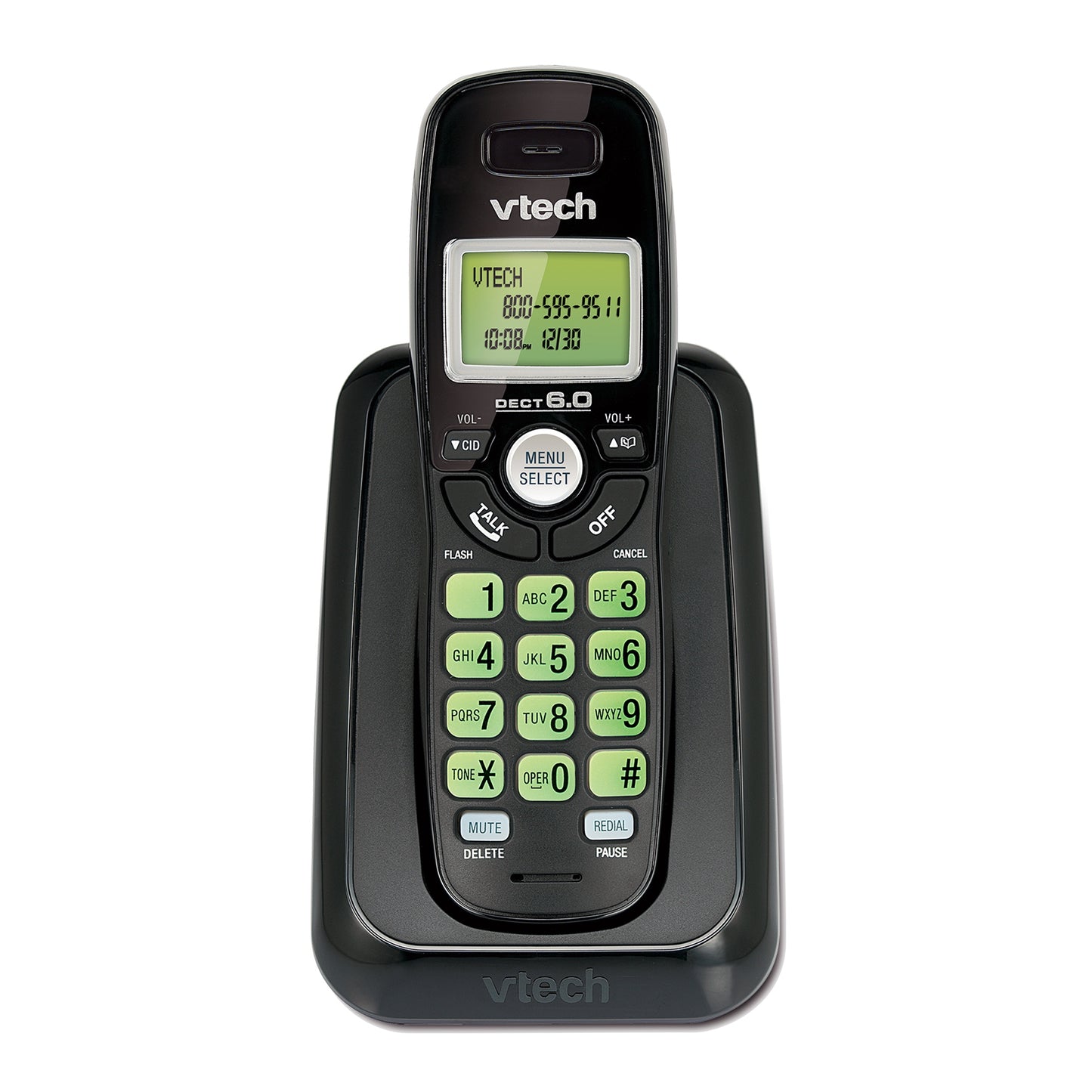 VTECH CS6114 DECT6.0 Call Waiting Caller ID Phone with Backlit Keypad and Display