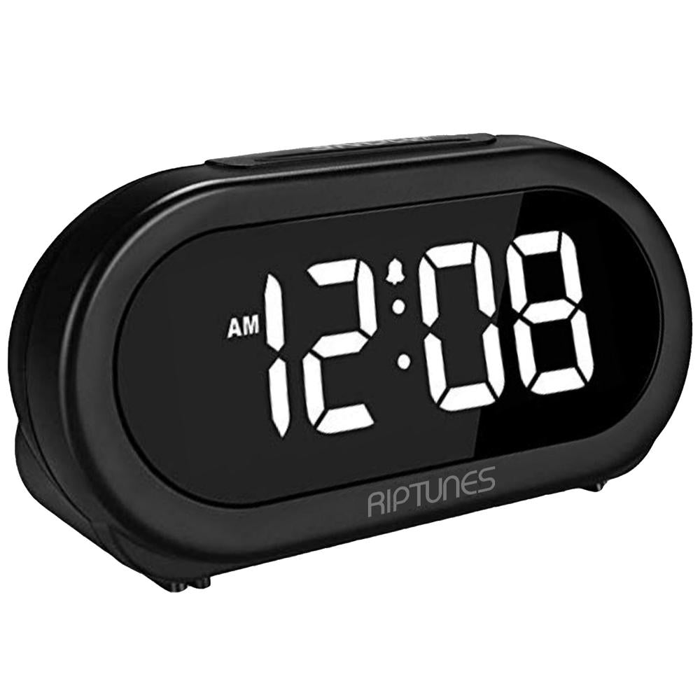 Riptunes 1.4-Inch Digital Alarm Clock w/ 5 Alarm Sounds WAS140