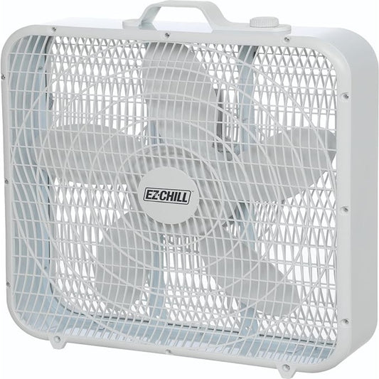 20" 3-Speed Box Fan with Carry Handle for Full-Force Air Circulation 01284