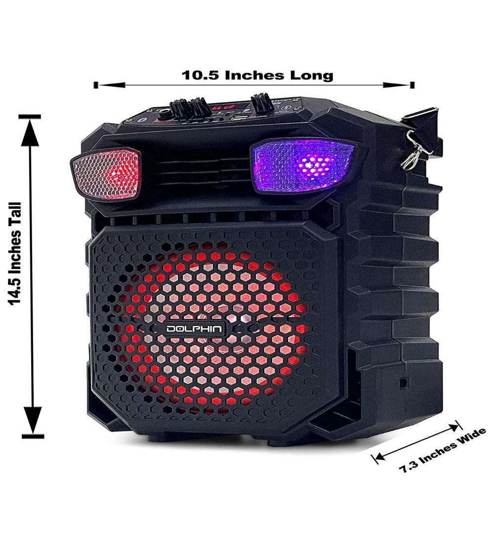 Dolphin 8-inch Bluetooth Party Speaker with Lights