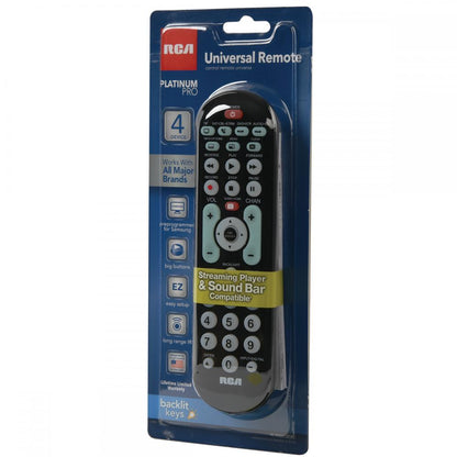 RCA RCRBB04GBE Platinum Pro 4-Device Universal Remote Control