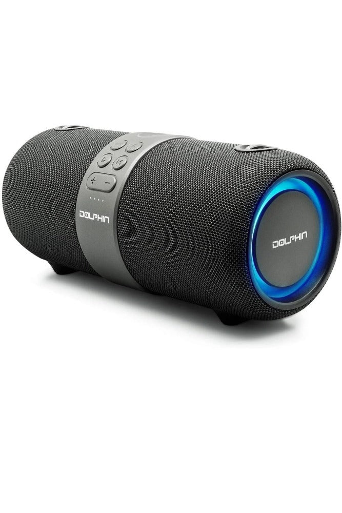 Dolphin  LX-60 Portable Bluetooth Speaker with Multicolor LED Lights & Carrying Strap, IPX6 Waterproof, USB Drive, Mp3 Player