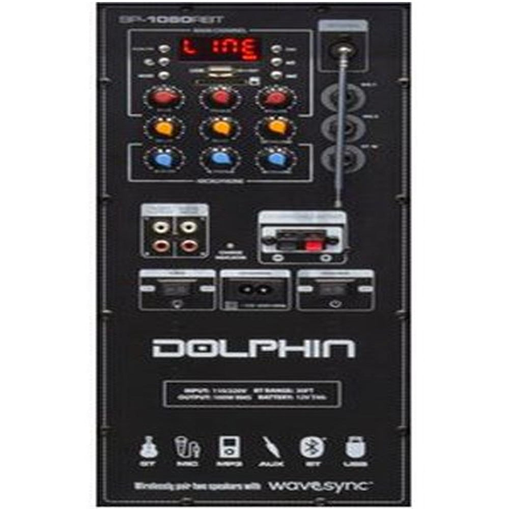 Dolphin Dual 12” Bluetooth Rechargeable Party Speaker