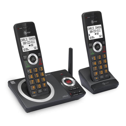 AT&T 2-Handset Expandable Cordless Phone with Unsurpassed Range, Smart Call Blocker and Answering System (CL82219)