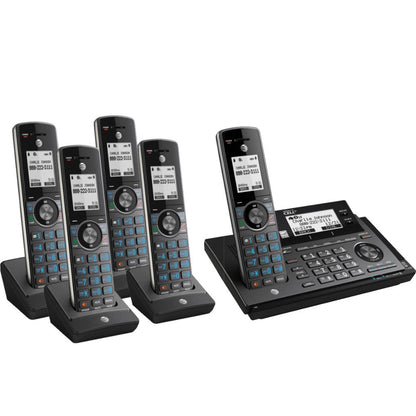 AT&T CLP99587 5 Handsets with Connect to Cell DECT 6.0 Expandable Cordless Phone System with Digital Answering System and Smart Call Blocker