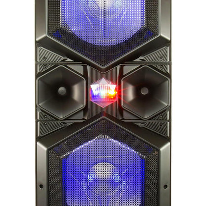 Dolphin Party Station 7000W Standing All Purpose Portable Speaker with Dual 15-inch Professional Party Speaker  SP155BT