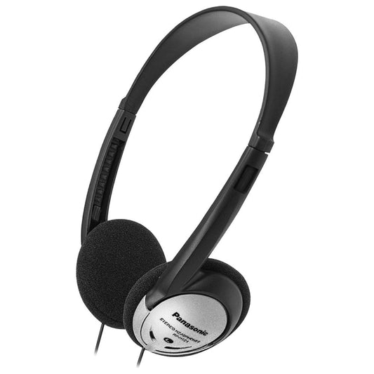 PANASONIC On-Ear Stereo Headphones Lightweight RP-HT21 (Black & Silver)