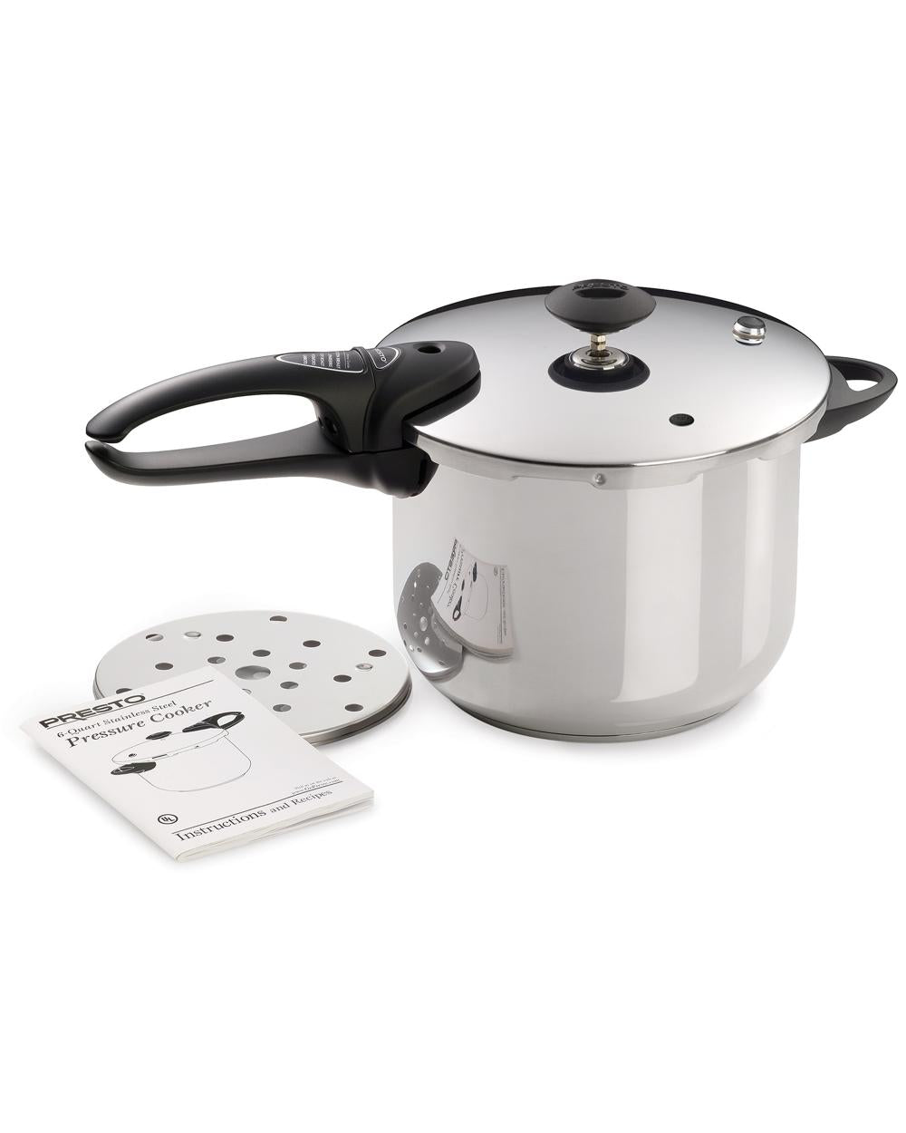 PRESTO 01365 6-Quart Stainless Steel Pressure Cooker