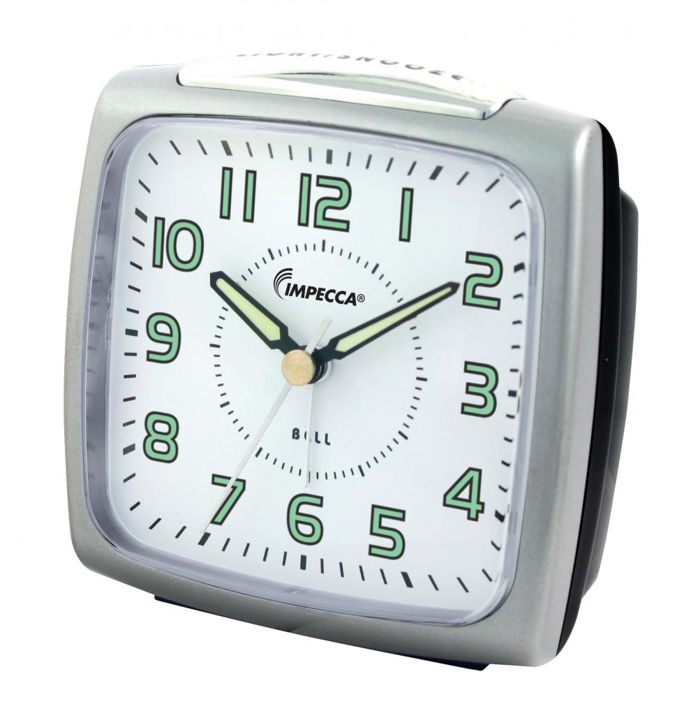 IMPECCA Bell Alarm Clock, Metallic WAA32