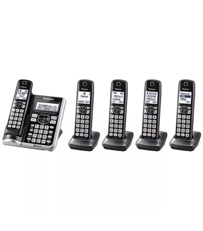 Panasonic Cordless Landline Phone with 5 Handsets, Bluetooth KX-TGF575S