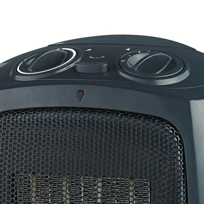 Brentwood  H-C1600 1500-Watt Portable Oscillating Ceramic Space Heater and Fan, Black