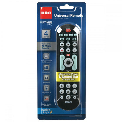 RCA RCRBB04GBE Platinum Pro 4-Device Universal Remote Control