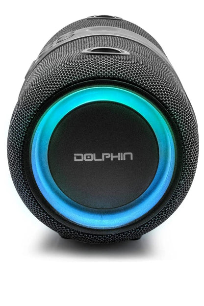 Dolphin  LX-60 Portable Bluetooth Speaker with Multicolor LED Lights & Carrying Strap, IPX6 Waterproof, USB Drive, Mp3 Player