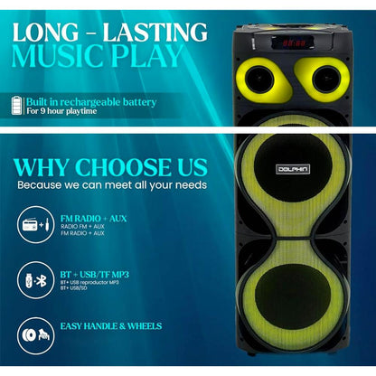 Dolphin Powerful Bluetooth Karaoke Speaker Dual 12  SP2150RBT