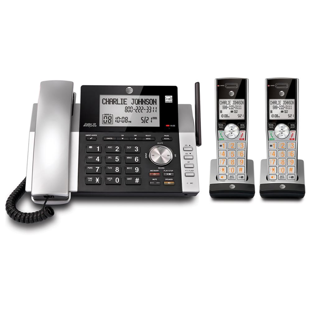 AT&T2-Handset Corded/Cordless Answering System with Dual Caller ID/Call Waiting CL84215