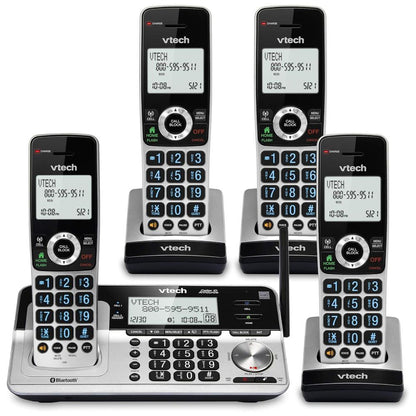 VTech Cordless Phone Answering System Bluetooth Call Block, 4 Handsets (VS113-4)