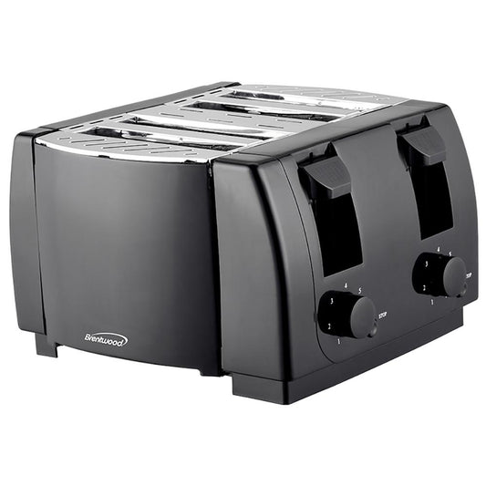 Brentwood TS-285 Cool Touch 4-Slice Toaster, Black