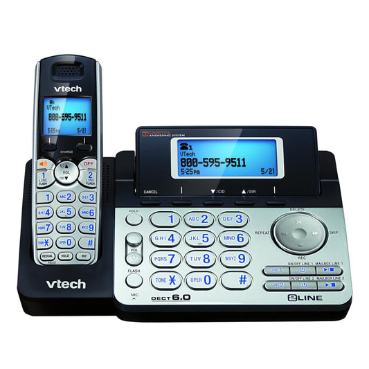 VTech DS6151  2-Line DECT6.0 Cordless Answering System with Dual Call-Waiting Caller ID