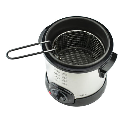 Brentwood DF-701 Electric Deep Fryer, 1-Liter, Stainless Steel