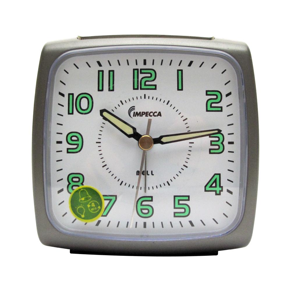 IMPECCA Bell Alarm Clock, Metallic WAA32