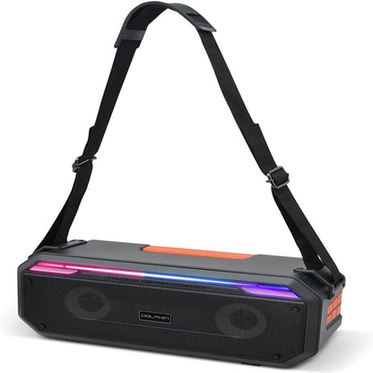 Dolphin Retro Portable Bluetooth Speaker with Shoulder Strap, Multicolor Light Show, Dual Channel Sound, USB-C  SPB-20X