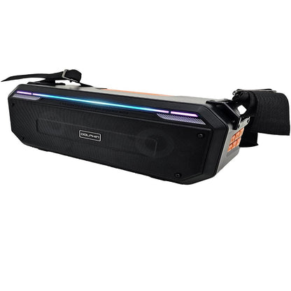 Dolphin Retro Portable Bluetooth Speaker with Shoulder Strap, Multicolor Light Show, Dual Channel Sound, USB-C  SPB-20X