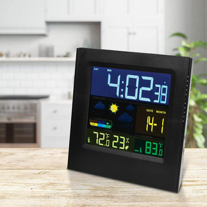 RCA Wireless Weather Station Alarm Clock with Full-Color Display