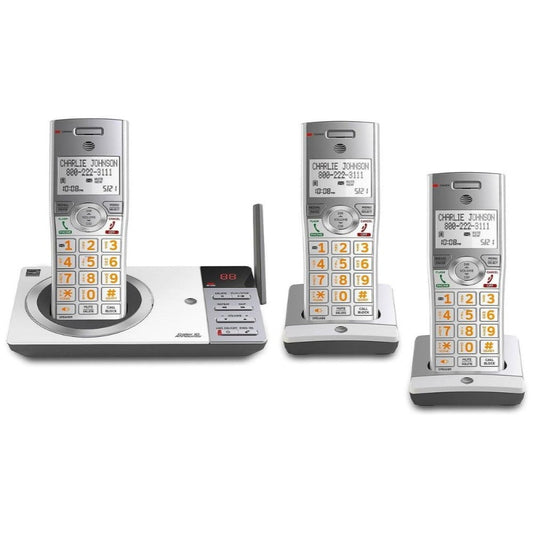 AT&T3 Handset Cordless Phone with Talking Caller ID, Call Block CL82357