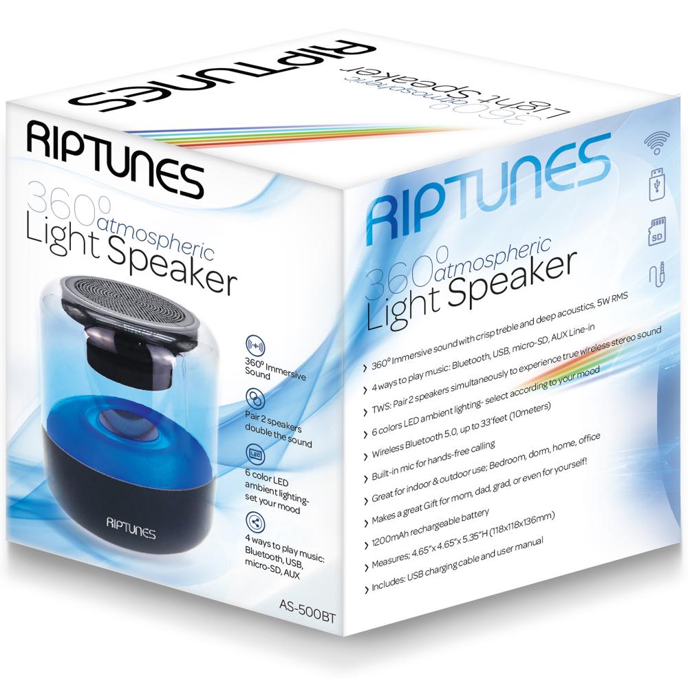 RipTunes AS500BT  360° Atmospheric Light Speaker