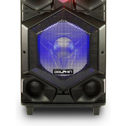 Dolphin Party Station 7000W Standing All Purpose Portable Speaker with Dual 15-inch Professional Party Speaker  SP155BT