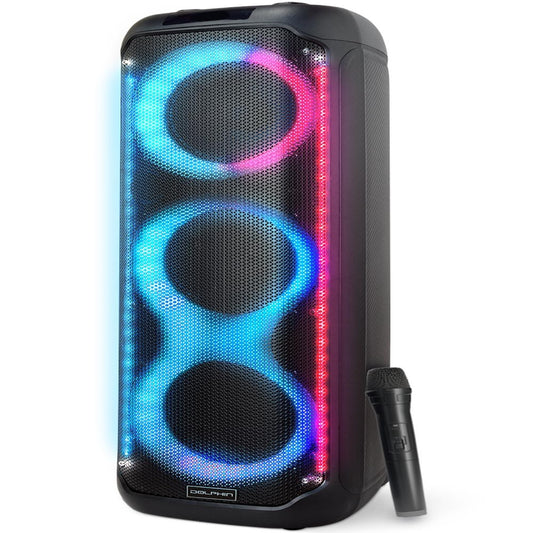 Dolphin Triple 8-inch Portable Karaoke Bluetooth Speaker KP380