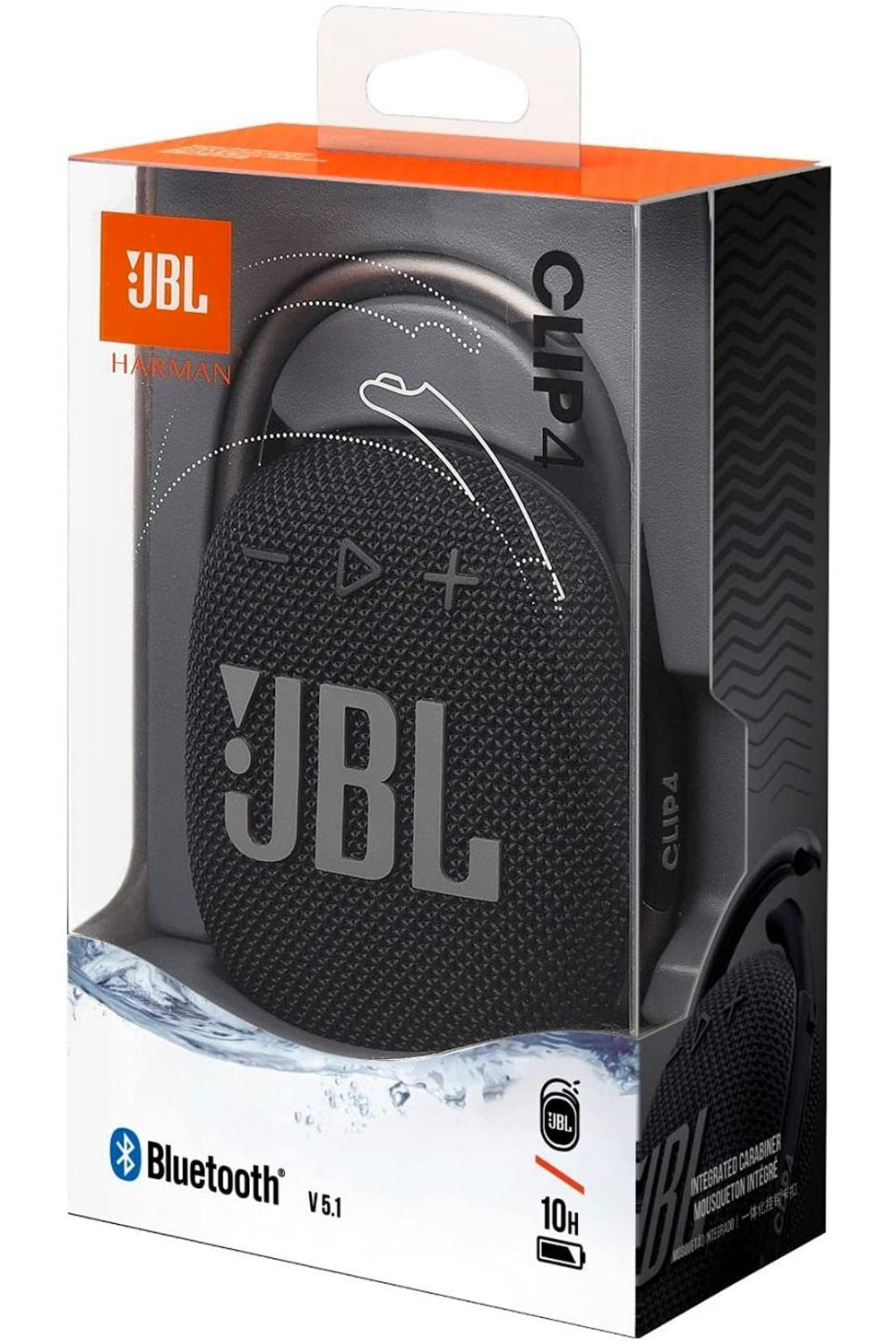 JBL Clip 4 Portable Bluetooth Waterproof Speaker - Black