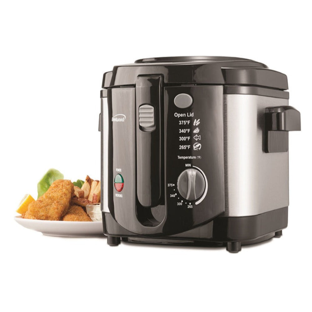 Brentwood DF-725 1500w 12-Cup Electric Deep Fryer, Black