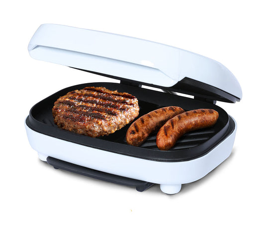 Brentwood TS-605 Electric Contact Grill 2 Slice Capacity - White