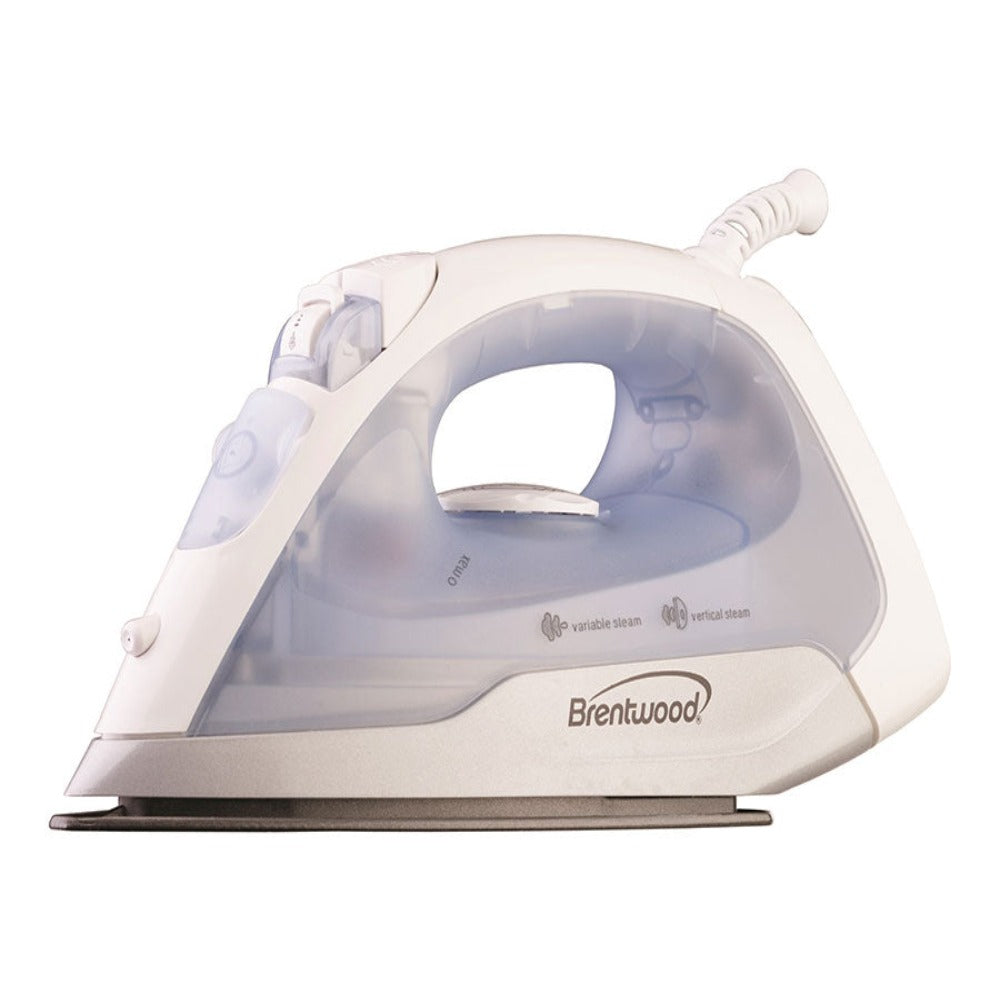 Brentwood MPI-52 Non-Stick Steam Iron, White