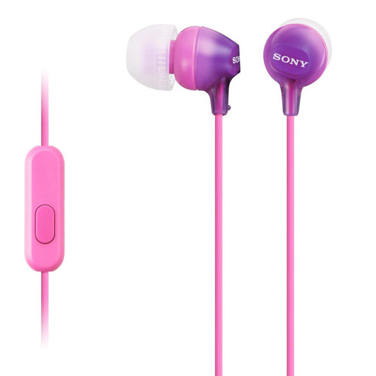 SONY MDR-EX15AP In-Ear Stereo Headphones with In-line Mic, Violet