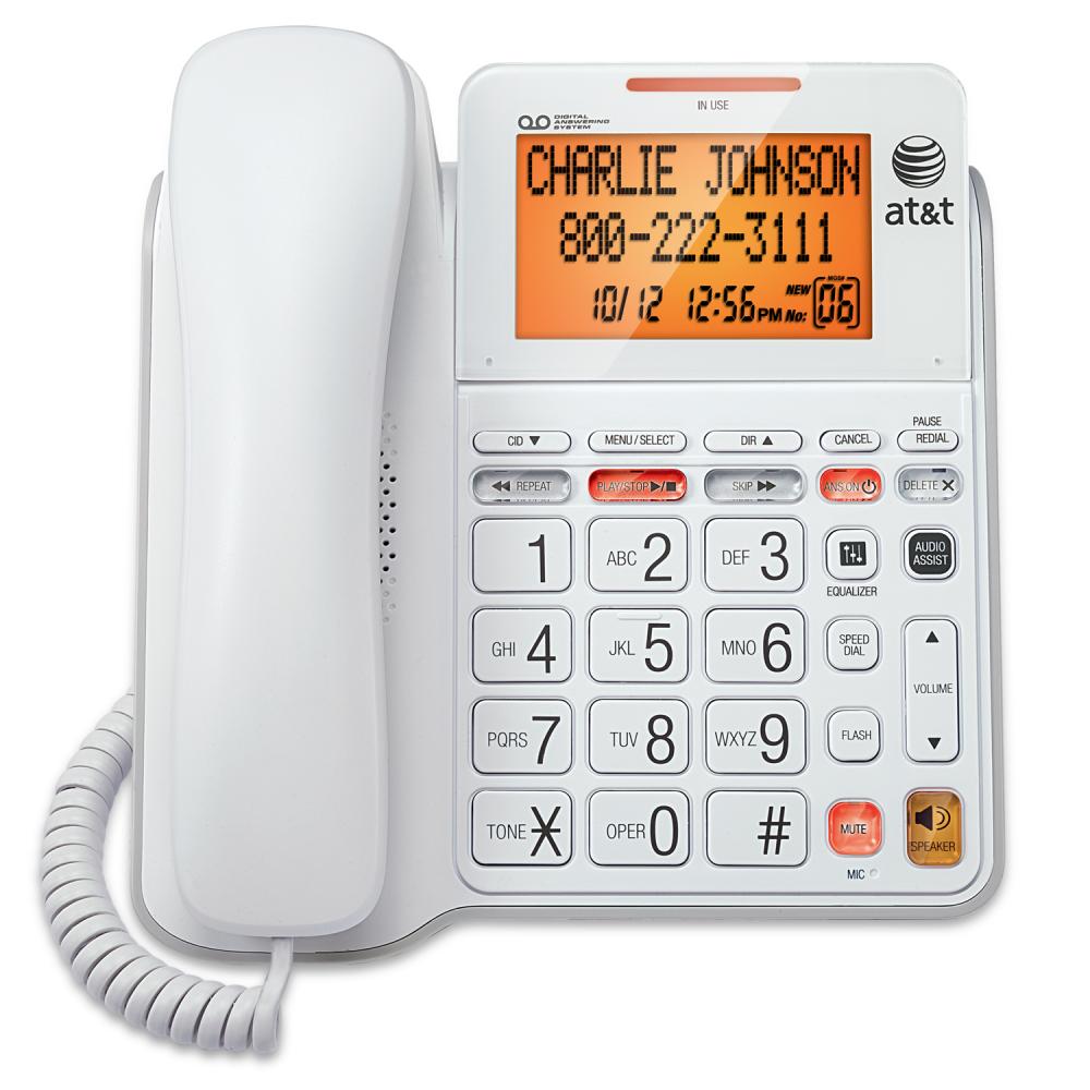 AT&T CL4940  Corded Answering System with Caller ID/Call Waiting and Large Tilt Display