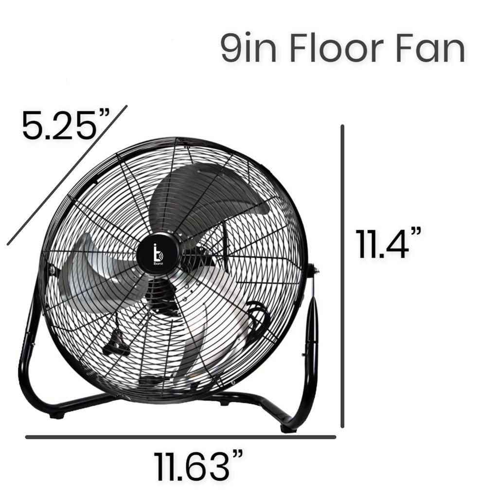 EZ CHILL 01308 9" 3-SPEED FLOOR FAN