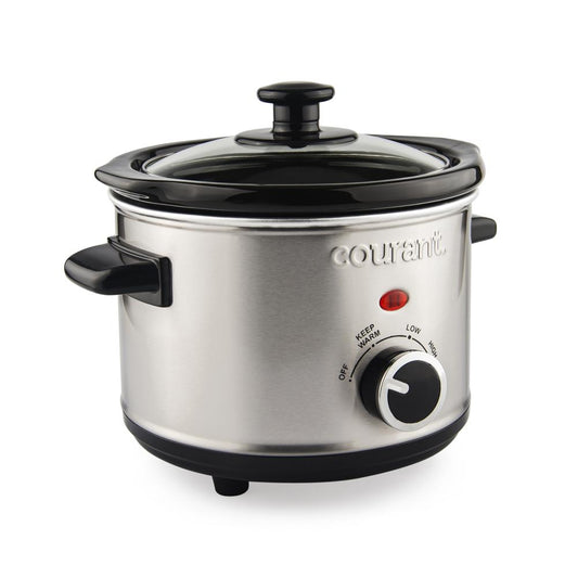 COURANT CSC-1524ST 1.6 Quart Slow Cooker, Stainless Steel&nbsp;