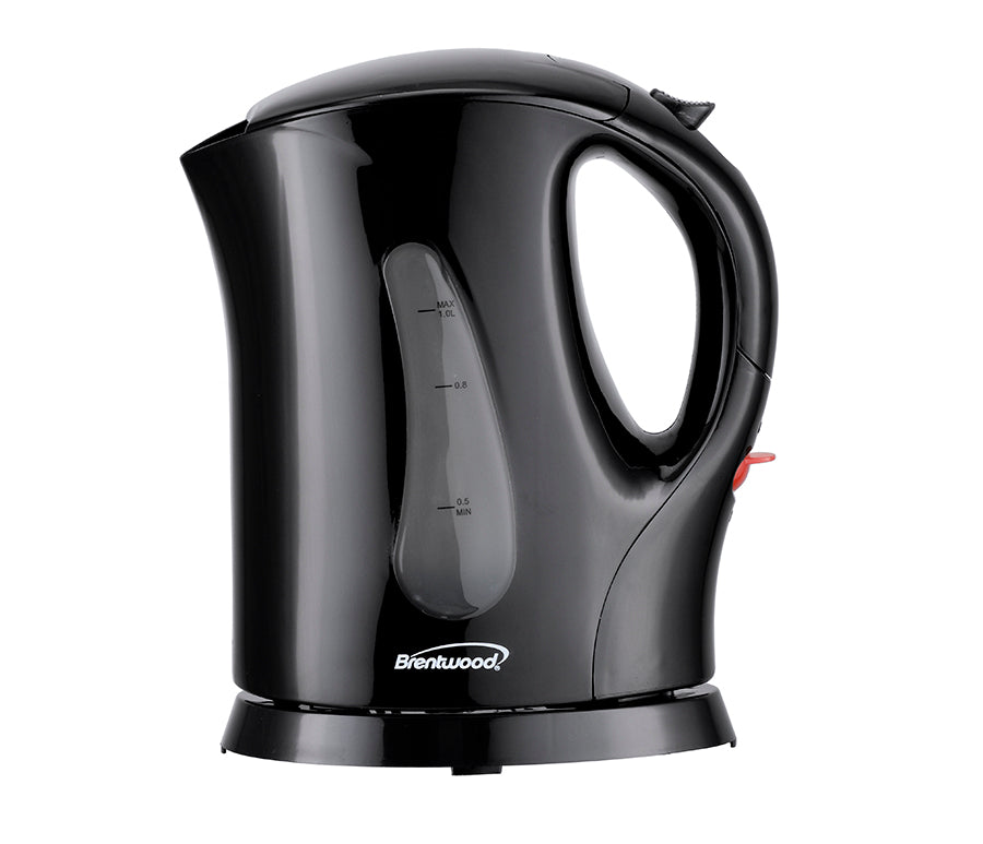 Brentwood KT-1610 BPA Free 1L Cordless Electric Kettle, White BLACK